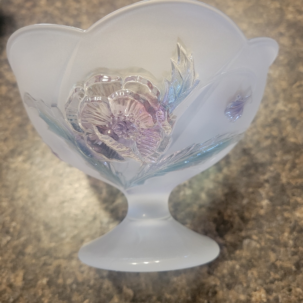 Savoir Vivre Crystal Pedestal Fruit/dessert Bowls.  Set Of Six